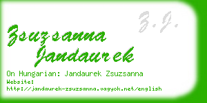 zsuzsanna jandaurek business card